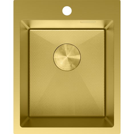 Mexen Solix Edelstahlspüle 1-Becken 400 x 500 mm, gold HC - 6406401000-55HC (1/5)