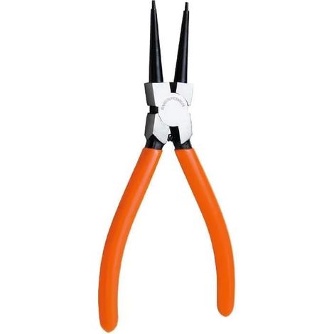 Pince à anneau de retenue droite extra longue de 17,8 cm pour retirer les circlips - Pince à joint coulissant - Pince à bec aiguille - Rouge (1/5)