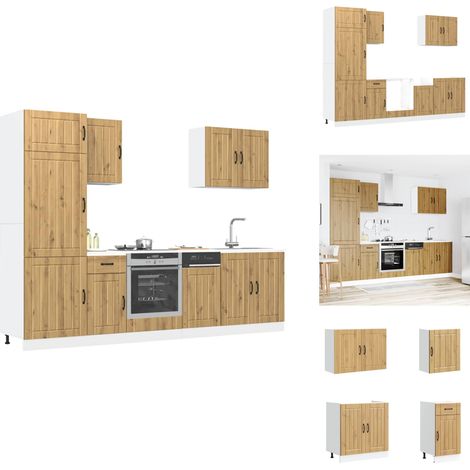 Ensemble d'armoires de cuisine 7 pcs Kalmar bois d'ingénierie - Ensemble D'armoire De Cuisine - Ensembles D'armoires De Cuisine - Ensemble D'armoire - Armoire De Cuisine (1/5)