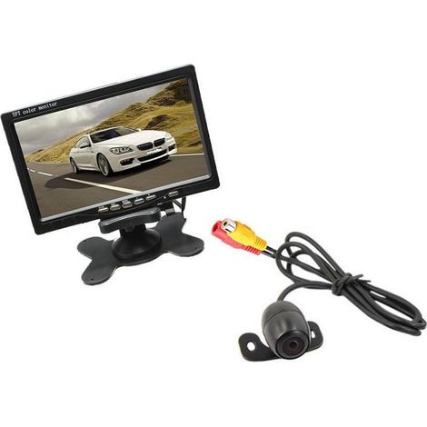 TRADE SHOP - Kit Retromarcia Telecamera Camper Auto Rimorchi Monitor Lcd 7" Staffa - (1/2)