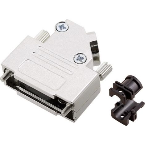 encitech D45ZK-15-K 6560-0106-12 D-SUB Gehäuse Polzahl: 15 Vollmetall 45 ° Silber 1 St.