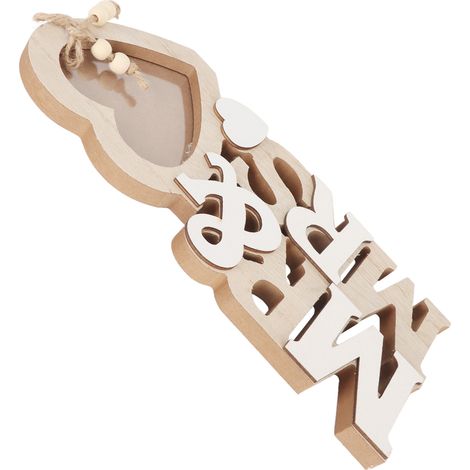 Cadre photo en bois en forme de cœur, MR MRS, imperméable et résistant à l'usure, décoration de bureau romantique, cadeau d'anniversaire, de mariage et d'anniversaire.