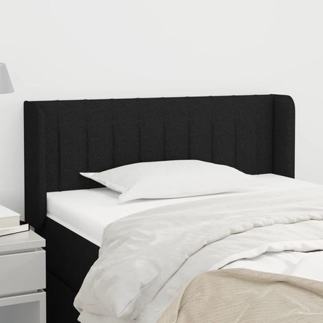 Kopfteil mit Ohren Schwarz 103x16x78/88 cm Stoff (1/5)