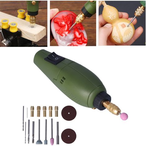 P-500-10 Mini-Elektroschleifer/Bohrer/Gravierstift, 18-teiliges Set, AC 100–240 V, Europäischer Standard (1/5)