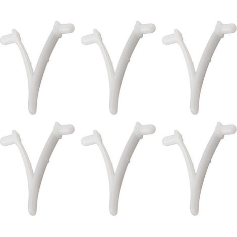 6PCS Pool Supply Butterfly V Clip pour brosse de spa de piscine, rteau à feuilles, écumoire à feuilles, tête d'aspiration (1/4)