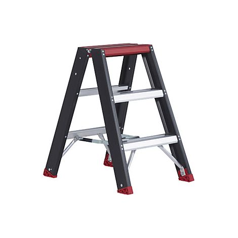 Escalera tipo tijera de seguridad  ascenso por ambos lados  2 x