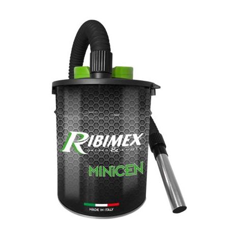 Ribimex – Aspirateur à cendres 800 W – Dépression 17 Kpa – Filtre HEPA lavable – Bidon 10 litres en tôle laquée