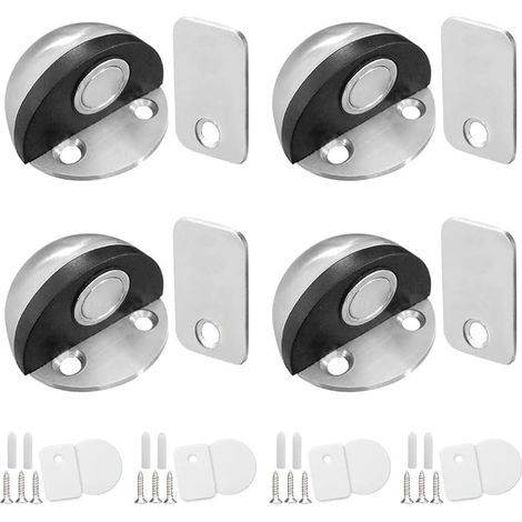 Butoir de Porte en Acier Inoxydable Butées Arrêts Door Stoppers pour Montage Mural ou au Sol avec Vis (1/5)