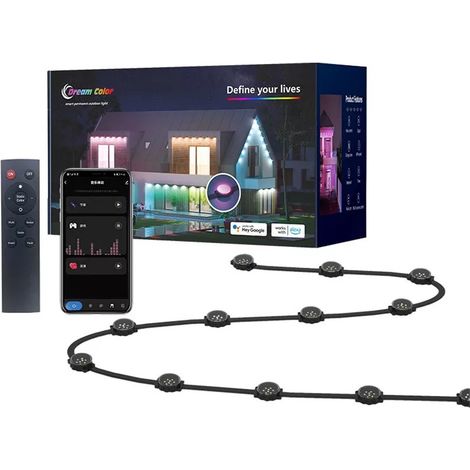 Tuya Luci Esterne Permanenti RGBIC Smart WiFi 15 Metri con Telecomando (1/5)