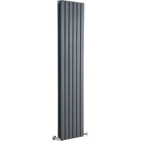 Milano Capri Anthracite Vertical Column Double Flat Panel Radiator - 1780mm x 354mm (1/5)