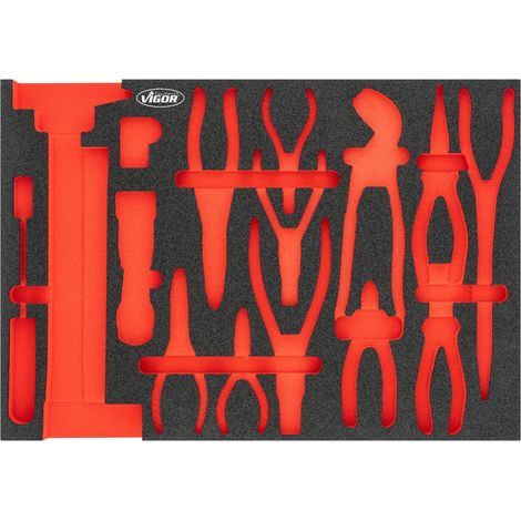 VIGOR Weichschaumeinlage, leer, V5636N-L, (LxBxH) 563 x 393 x 35 mm (1/2)
