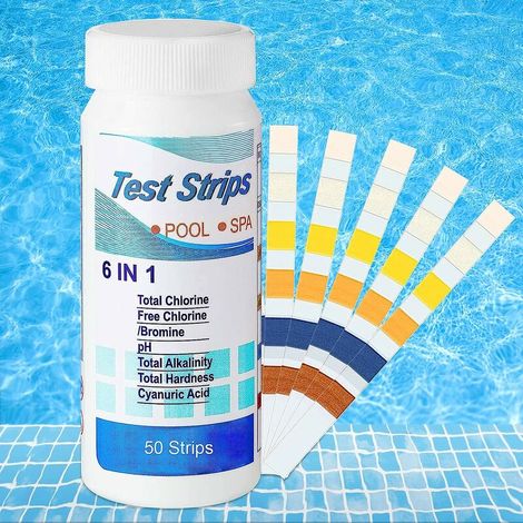 VURAHOME - Kit d'outils pour Papier Test,Test pour Piscine,Test de Qualit&eacute d'eau,Bandelettes de Test pour Piscine,Papier Test de Qualit&eacute d'eau sur Chlore, PH (1) (1/5)
