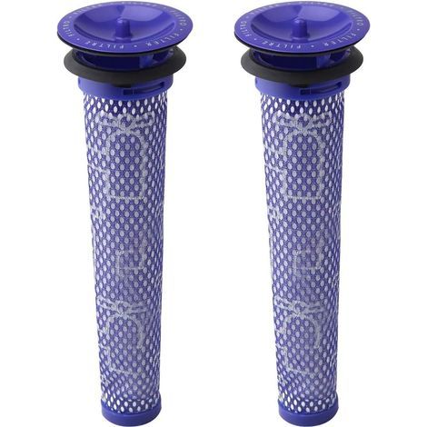 Lot de 2 Filtre pré-moteur pour Dyson V8,V7,V6,DC59,DC58,Double joint silicone,Lavable et réutilisable,Remplacement pièce 965661-01 (1/5)