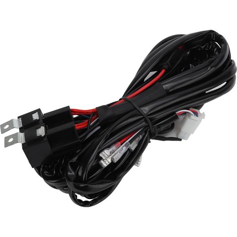 Faisceau de câblage pour feux de croisement/route avec relais et interrupteur pour phares de travail à LED, longueur 200 cm, pour motos tout-terrain et pick-ups. (1/5)
