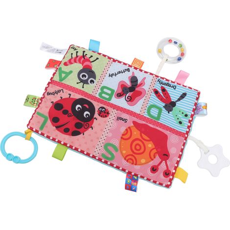 Baby Tags Sicherheitsdecke Multifunktionale Baby-Beruhigungsdecke mit seesternförmigem Beißring und Insekten-Beruhigungstuch (Unterseite: Seeblau) (1/5)