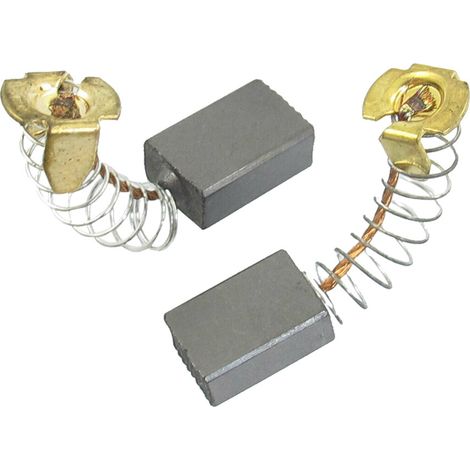 2x Kohlebürsten Motorkohlen Schleifkohlen 6 x 10 x 12,5/14 mm passend für viele Elektrowerkzeuge wie Bohrmaschinen, Hammer, Winkelschleifer