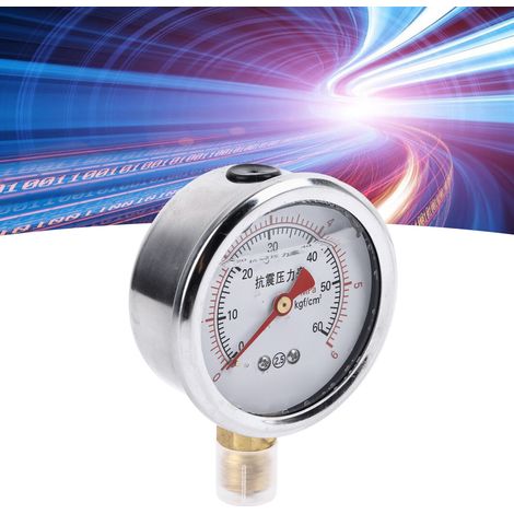 Stoßfestes Manometer YTN-60, radial, Edelstahl, stoßfestes Silikonöl der Güteklasse 1.6. (1/5)