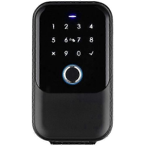 Boîtier à clés intelligent étanche, compatible avec les mots de passe, la reconnaissance d'empreintes digitales, le Bluetooth, le Wi-Fi et la télécommande via application, et pouvant être fixé au mur. (1/5)