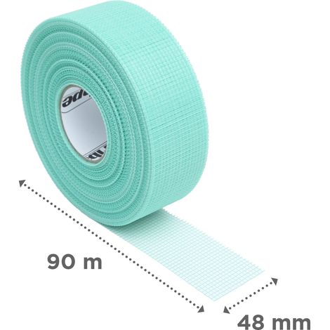 Adfors – Bande à joint autocollante FibaTape Mold-X 48 mm x 90 m – Revêtement antimicrobien – Application facile pour plafonds et zones hautes (1/3)