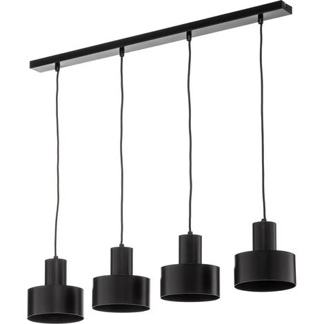 [GEBRAUCHT] Euluna Hängeleuchte Rif 4 Pendelleuchte Deckenlampe Linear 4 Flammig E27 Schwarz B-Ware