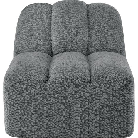 Canapé sans bras Brravo en molleton granulé – Gris (1/5)