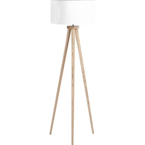 Stehlampe NITRA Eichenholz Weiß