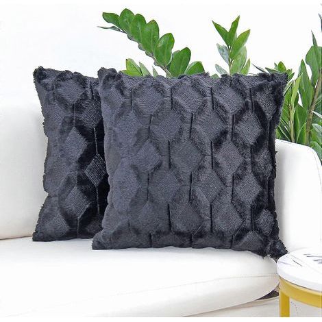 Plush Short Wool Velvet Decorative Throw Pillow Covers Luxury Style Cushion Case Faux Fur Pillowcases (1/5)