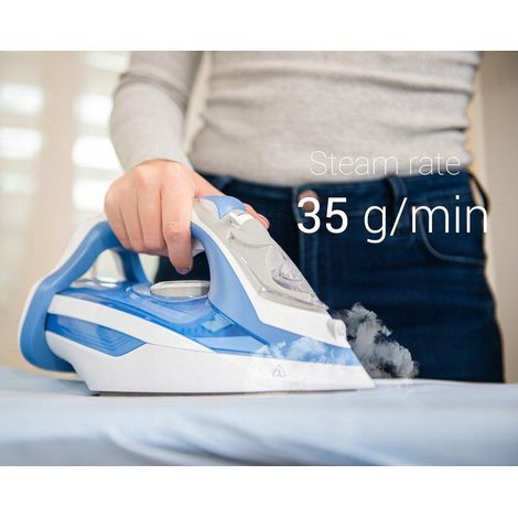 First TZS Austria 5628-9 ferro da stiro a vapore blu bianco