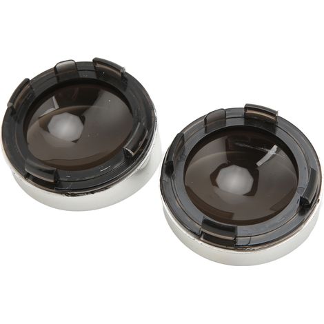 Paire de caches de clignotants avant et arrière pour moto TOURING FLHX FLTRI FLHRS 2000 et plus (chrome fumé) (1/5)