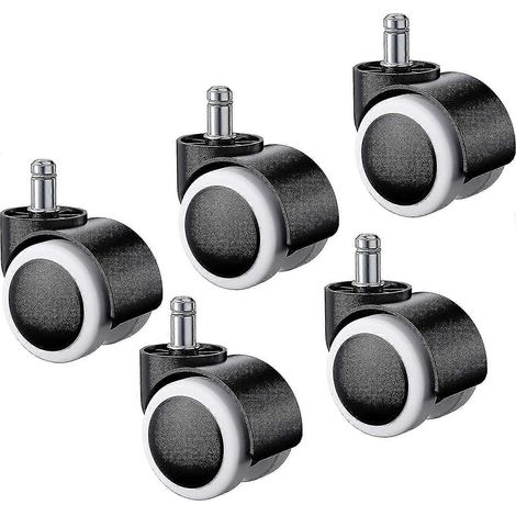 5-Pcs Office Chair Casters, Universal Hard Floor Casters (1/3)