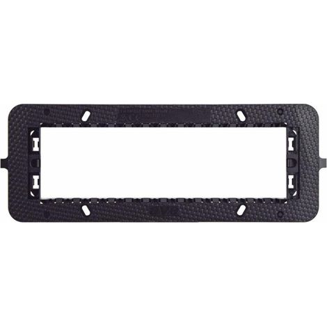 Ave supporto smart44 nero con viti 7moduli scatole rettangolari
