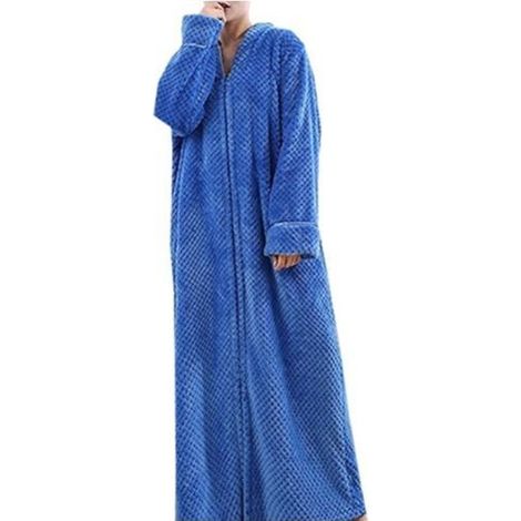 Peignoir Femmes Hommes XL - WOVTE Polaire Peignoir de Bain Robe de Chambre Chauds pour Hiver (1/4)