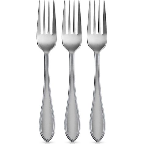 Forchette da tavola in acciaio per set di posate da cena, 20,5 cm, 3 pezzi (1/3)