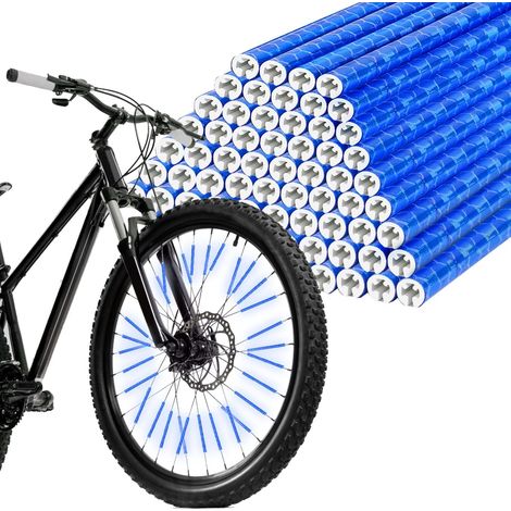 48/96 PCS Bicycle Spoke Reflectors, 360° Visibility Reflective Tubes for Bicycle Spokes, Reflective Bicycle Wheel Spokes for All Standard Bicycle Spokes (1/5)