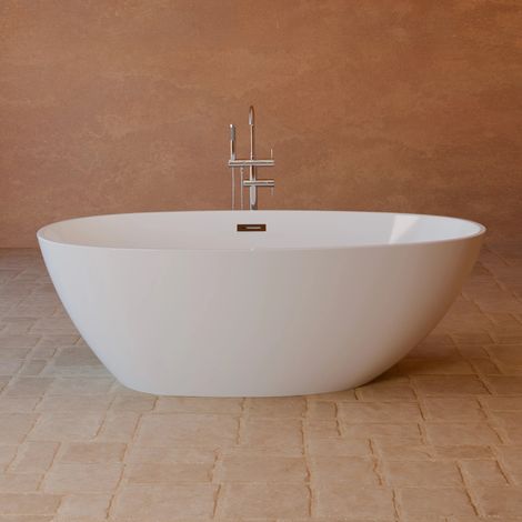 Baignoire Ilot Kelly 170 blanche 170 x85 x58 cm, by SPALINA