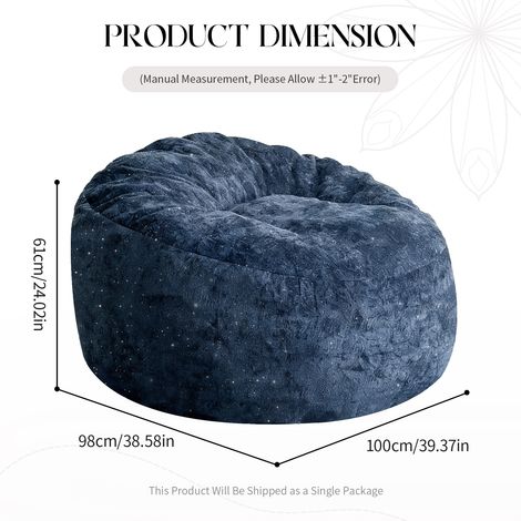 Fauteuil pouf à dossier haut courbé avec support de contour tout le corps pour une détente immersive dans les espaces de vie modernes-Go (1/5)