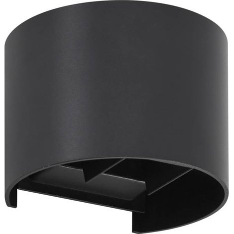 Lindby Lámpara de pared Led exterior 'Nivar' en Negro Metal