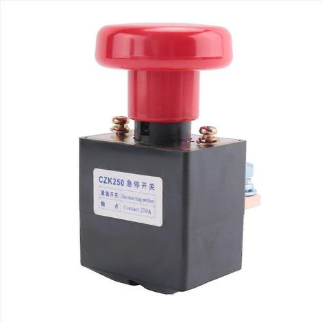 Interrupteur à bouton-poussoir de déconnexion d'urgence ED250 (CZK250) 48 V pour véhicule automobile (1/5)