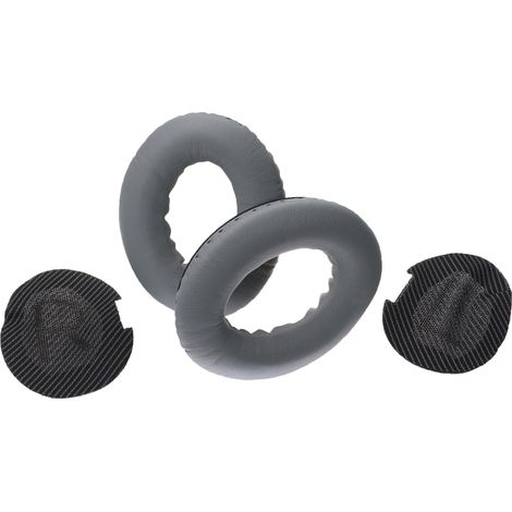 vhbw Ohrpolster kompatibel mit Bose QC35, AE2i, QC25, QC2, QC15, AE2 Wireless, AE2 Kopfhörer Headset, Kunststoff Schwarz Grau (1/3)