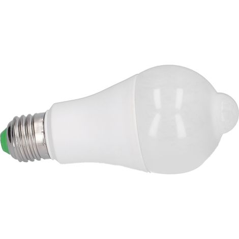 Ampoule LED 18W avec capteur PIR, culot E27, convient pour les couloirs, les chambres, les cages d'escalier et les passages, lumière blanche neutre. (1/5)
