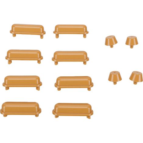 Lot de 8 coussins de siège de toilette carrés et ronds en silicone marron, amortissant les chocs et réduisant le bruit lors de la chute, pour toilettes standard. (1/5)