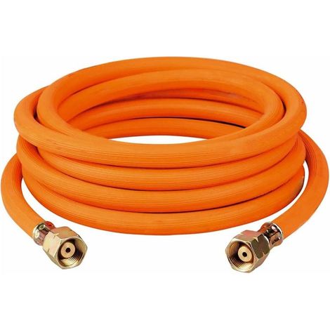 Tuyau gaz flexible haute pression 5 m – Résistant aux basses températures – Conforme ISO 3821 / EN 559 – Pour propane-butane (1/2)