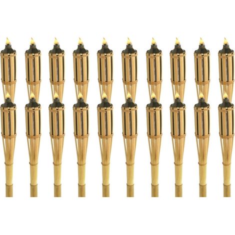 Torches à huile en bambou 120 cm - Lot de 20 (1/4)