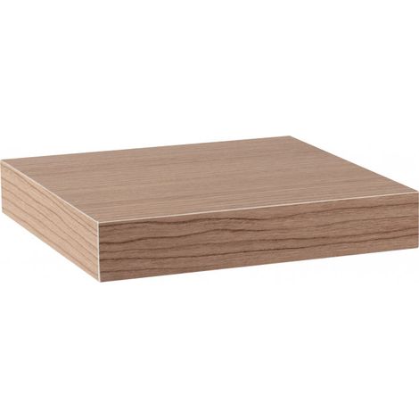 Estante de pared, estante tipo panal, estante de madera, estante de pared, nogal Canaletto, 25x25x3.8 cm - Minerva