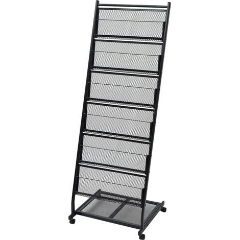 Porte-revues 47,5 x 43 x 133 cm Noir A4 (1/5)