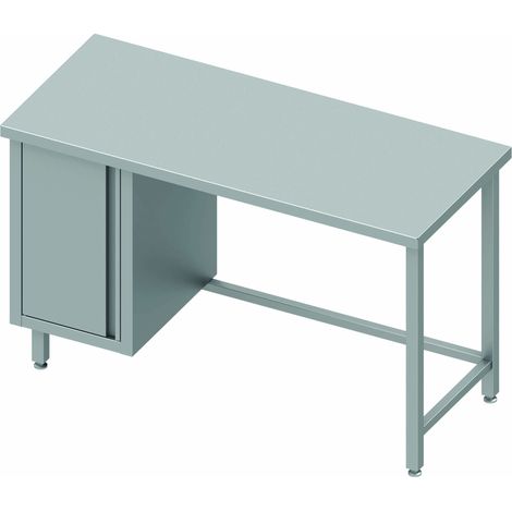 Table Inox Centrale - 1 Porte - Profondeur 800 - Stalgast