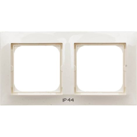 Impresja Doppelrahmen für IP44-Ecru-Schalter RH-2Y/27