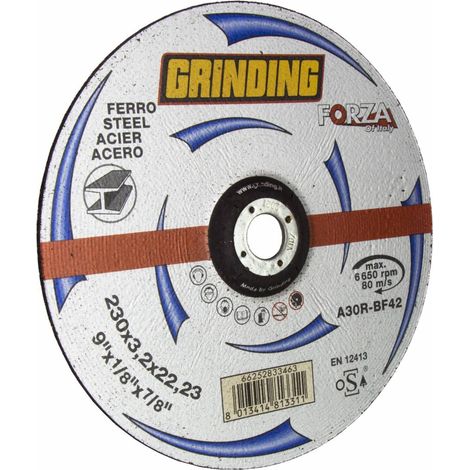 Grinding Forza Disco Per Ferro D 230X3,2 Mm - 25 Pz