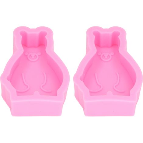 2er-Set Silikon-Backformen in Bärenform zum Selbermachen, geeignet für Fondant, Schokolade und Dekorationen (1/5)