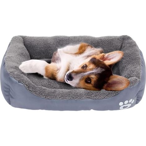 Tapis pour Chien, Tapis de Lit de Couchage Doux et Lavable pour Chien et Chiot et Coussin de Couchage pour Petit Animal Domestique (Gris Clair) 43cmx32cm (1/5)